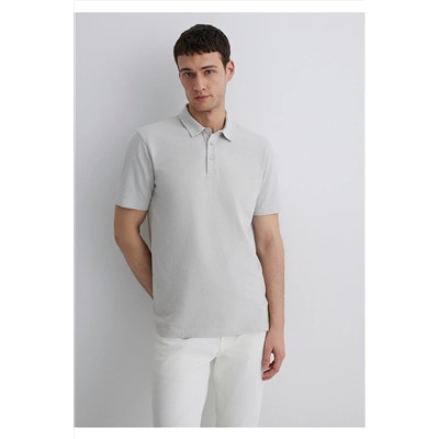 Mavi Gri Polo Tişört Regular Fit / Normal Kesim 0612633-70074