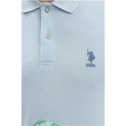 Erkek Açık İndigo Polo Yaka Tişört
