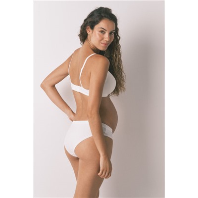 Sujetador 'maternity' CHARMING canalé blanco