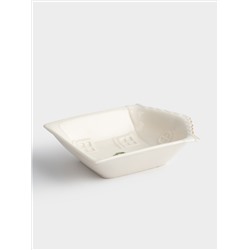 Пиала, 15x12x4 см, фарфор P, белая, Дом с венком, Townlet