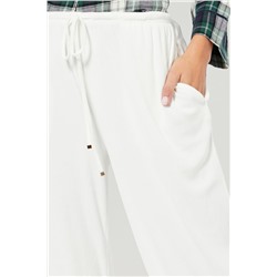 Pantalón de pijama de terciopelo - Crudo