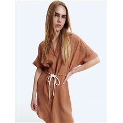 Hemdblusenkleid mit hohem Tencel™Lyocell-Anteil