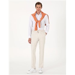 Beyaz Slim Fit Uzun Kollu Gömlek