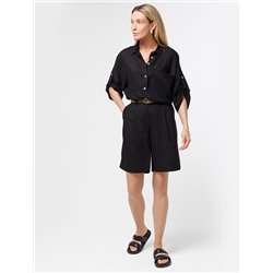 Блузка с цельнокроеным рукавом  изо льна с вискозой