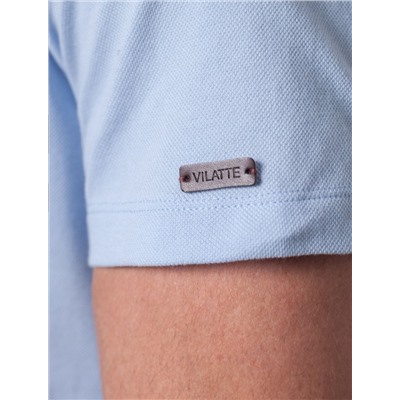 Футболка поло с плетеным воротником на пуговицах из эластичного хлопка