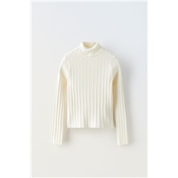 RIBBED TURTLENECK SWEATER