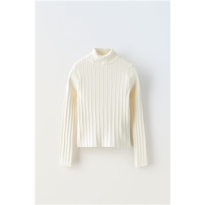 RIBBED TURTLENECK SWEATER
