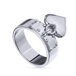 Кольцо Сердцебиение (1, 2см; покрытие родий), Есть комплект