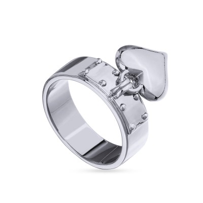 Кольцо Сердцебиение (1, 2см; покрытие родий), Есть комплект