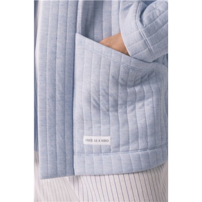 Bata corta alcochada azul