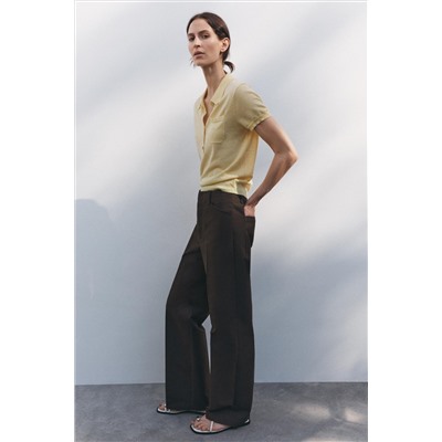 ZW COLLECTION STRAIGHT-FIT CHINO TROUSERS
