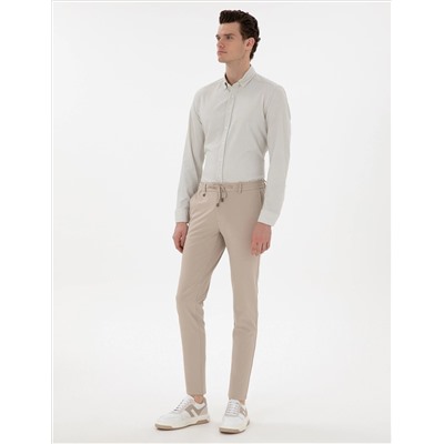 Bej Klasik Jogger Pantolon