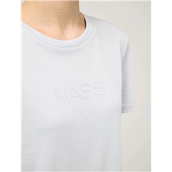 Голубая базовая футболка HASS