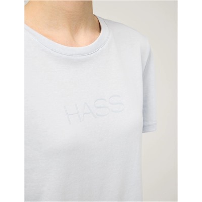 Голубая базовая футболка HASS