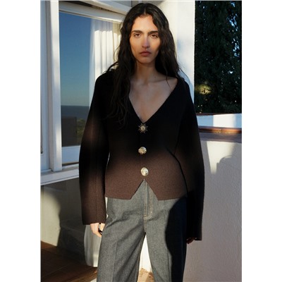 Jeans wideleg tiro alto rinse wash