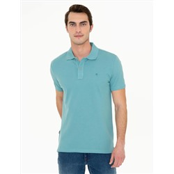 Çağla Yeşili Slim Fit Polo Yaka Basic Tişört