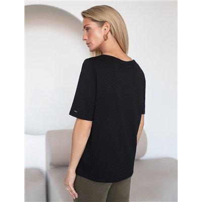 Футболка из 100% хлопка с V-образным вырезом