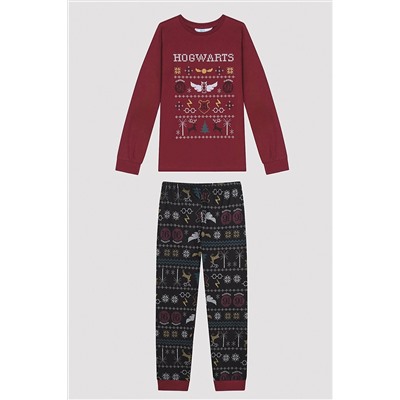 Penti Unisex Lic Hogwarts Fam Uzun Kollu Pijama Takımı PNO8WP2R23SK-MIX
