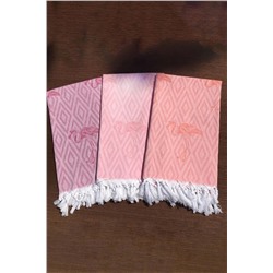 Denizli Concept Flamingo Desenli Pembe Peştemal - Yaz Koleksiyonu - %100 Pamuk