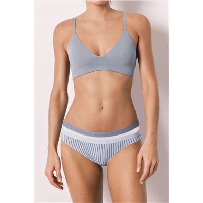 Pack 7 bragas clásicas algodón azul logo