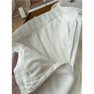 Женские  льняные шорты идеальной длины