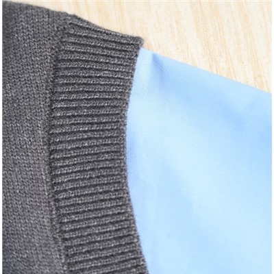 Повседневный трикотажный кардиган с рубашкой КО*С