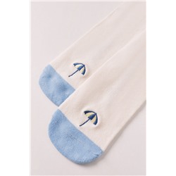 Calcetines cortos bordado sombrilla