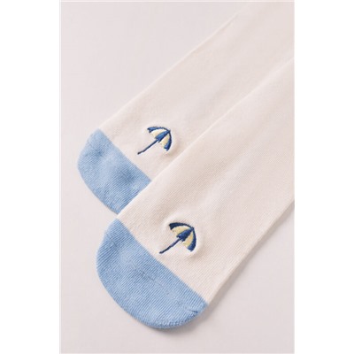 Calcetines cortos bordado sombrilla