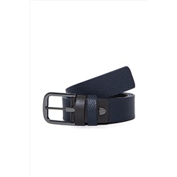 Erkek Çift Taraflı Lacivert Kemer