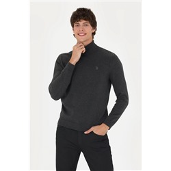 Erkek Antrasit Melanj Basic Kazak