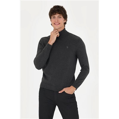 Erkek Antrasit Melanj Basic Kazak