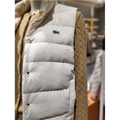 Женский плотный теплый двусторонний твидовый жилет ЛАКОСТ*Е