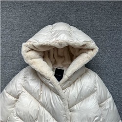 Женское утепоенное пальто куртка с капюшоном БОЛЬШИХ размеров, экспорт в Россию  FUNDA*Y