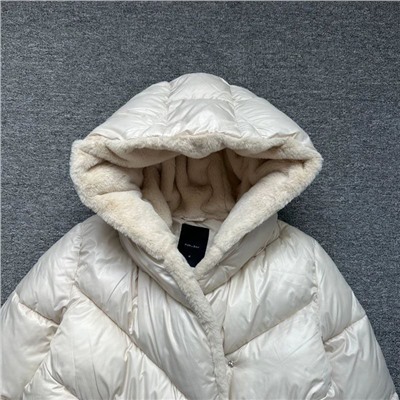 Женское утепоенное пальто куртка с капюшоном БОЛЬШИХ размеров, экспорт в Россию  FUNDA*Y