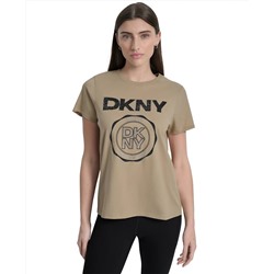 DKNY Sport Women's Medallion Logo Crewneck T-Shirt