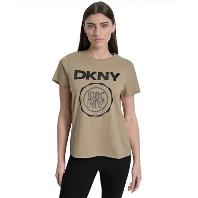 DKNY Sport Women's Medallion Logo Crewneck T-Shirt