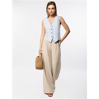 Жилет из эластичного денима