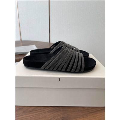 Стильные женские шлепки с цепочками БРУНЕЛЛ*О КУЦИНЕЛЛ*И