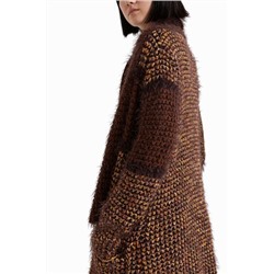 Chaqueta abierta gruesa patch