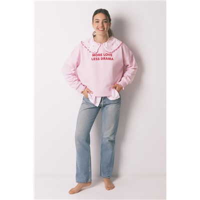 Sudadera algodón rosa