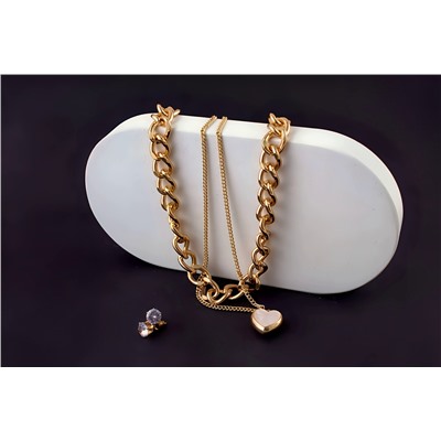 Колье Сердце двустороннее + Подарок