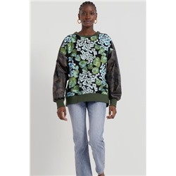Sudadera flores oversize