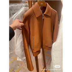 жакет из овчины с длинными рукавами и лацканами люкс распродажа