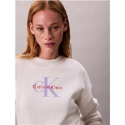 Monogram Logo Fleece Relaxed Sweatshirt