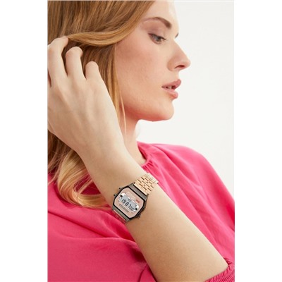 Aqua Di Polo 1987 Unisex Rose Gold Retro Kurukafa Desenli Dijital Kol Saati Apwa065700