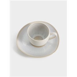 Пара кофейная, 1 перс, 2 пр, 90 мл, керамика, бежевая, в крапинку, North Organic