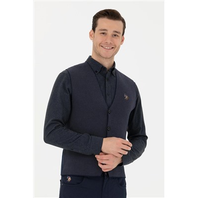 Erkek Lacivert Triko Hırka