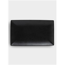 Блюдо, 27.5x16 см, прямоугольное, чёрное, Икра