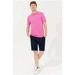 Erkek Pembe Basic Polo Yaka Tişört