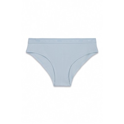 Braga brasileña ancha algodón canalé azul